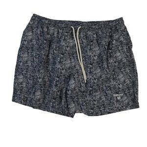 Barbour Braithwell‎ Swim Shorts Mens Extra Large Black AOP Leaf Print  Coastal